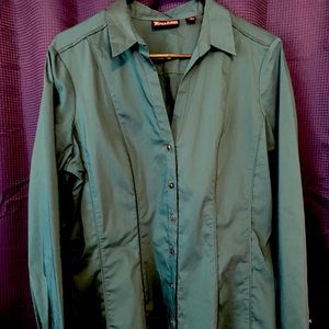 Dark Teal NY&Co 7th Ave Design Studio Button Down